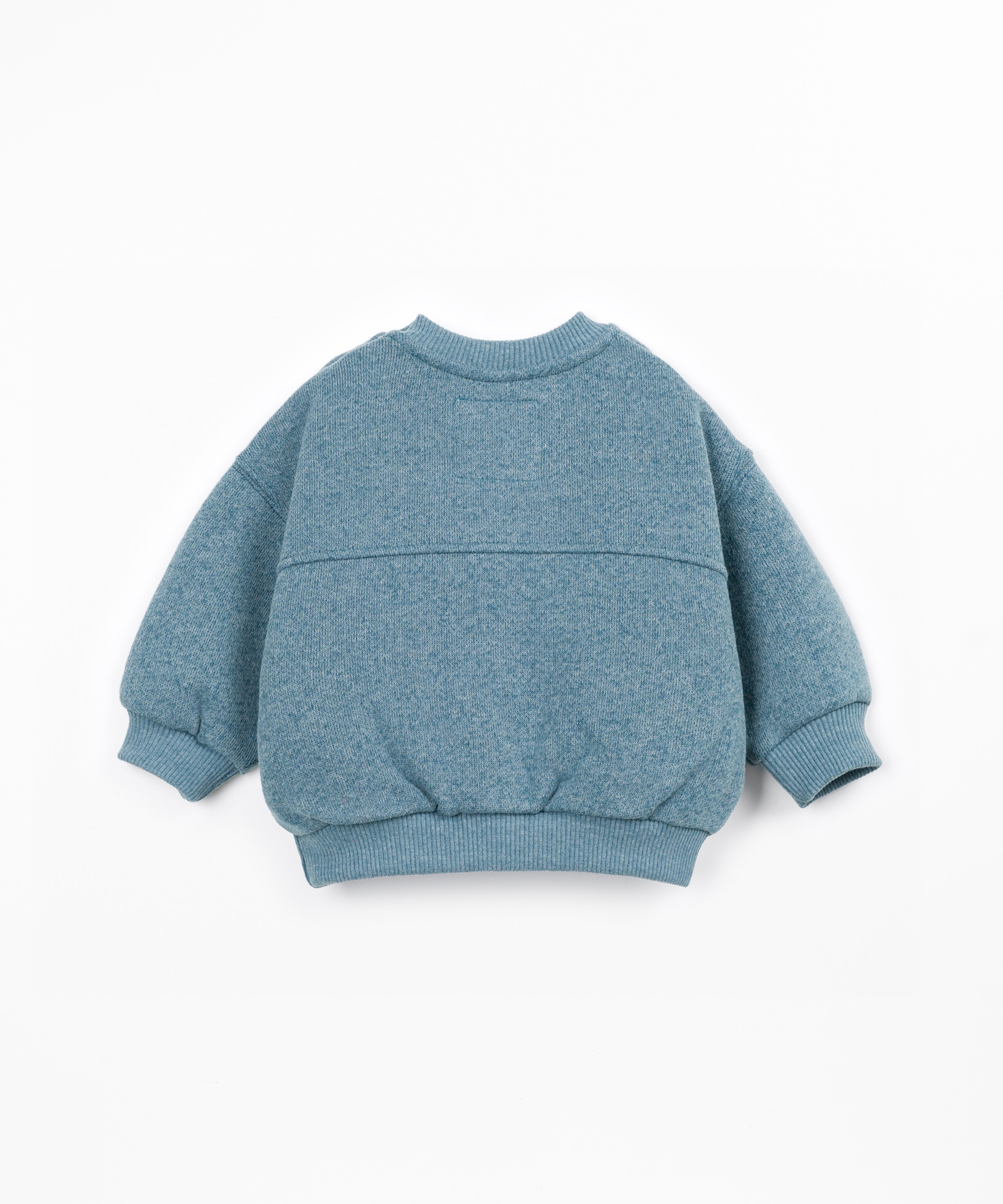 Knit sweater with recycled cotton