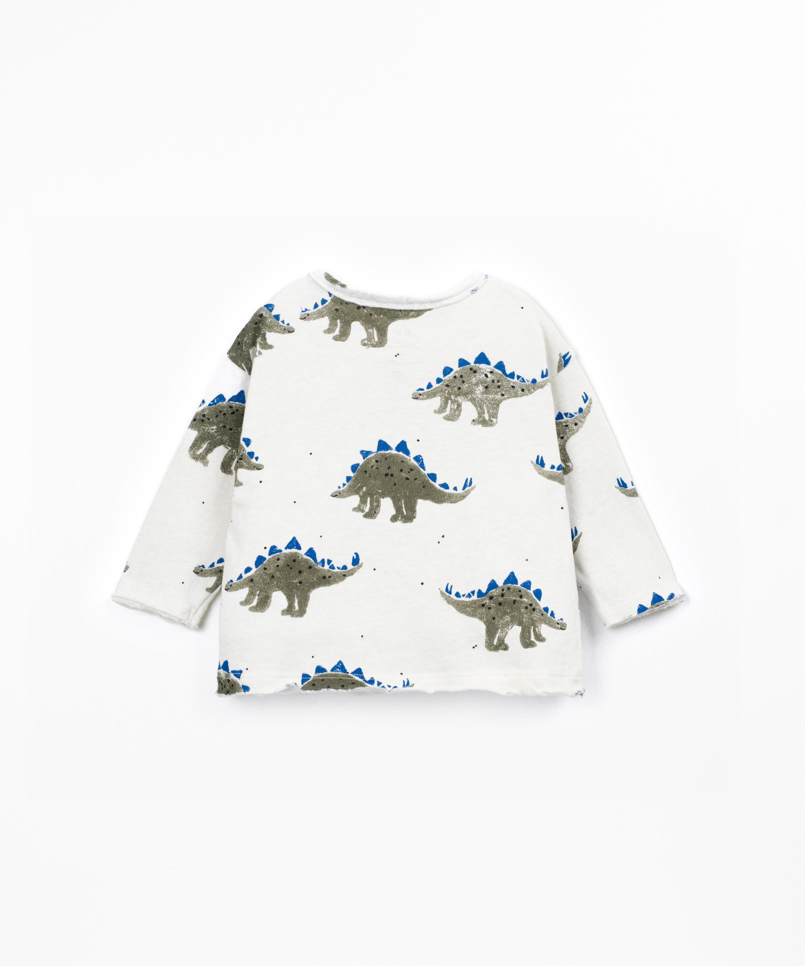 Knitted sweater with dinosaur print