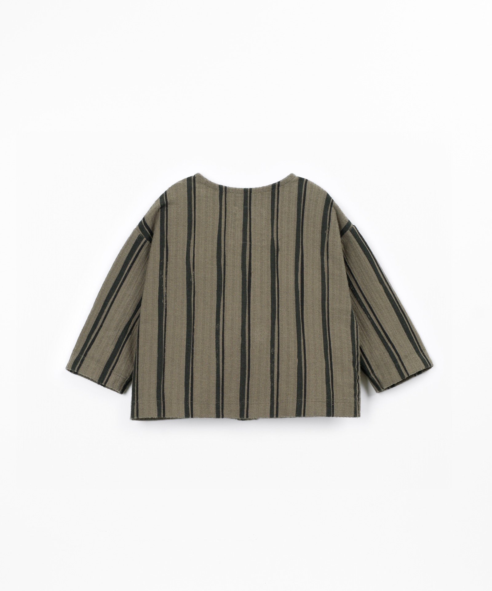 Camisa de malha em algodão com estampado de riscas
