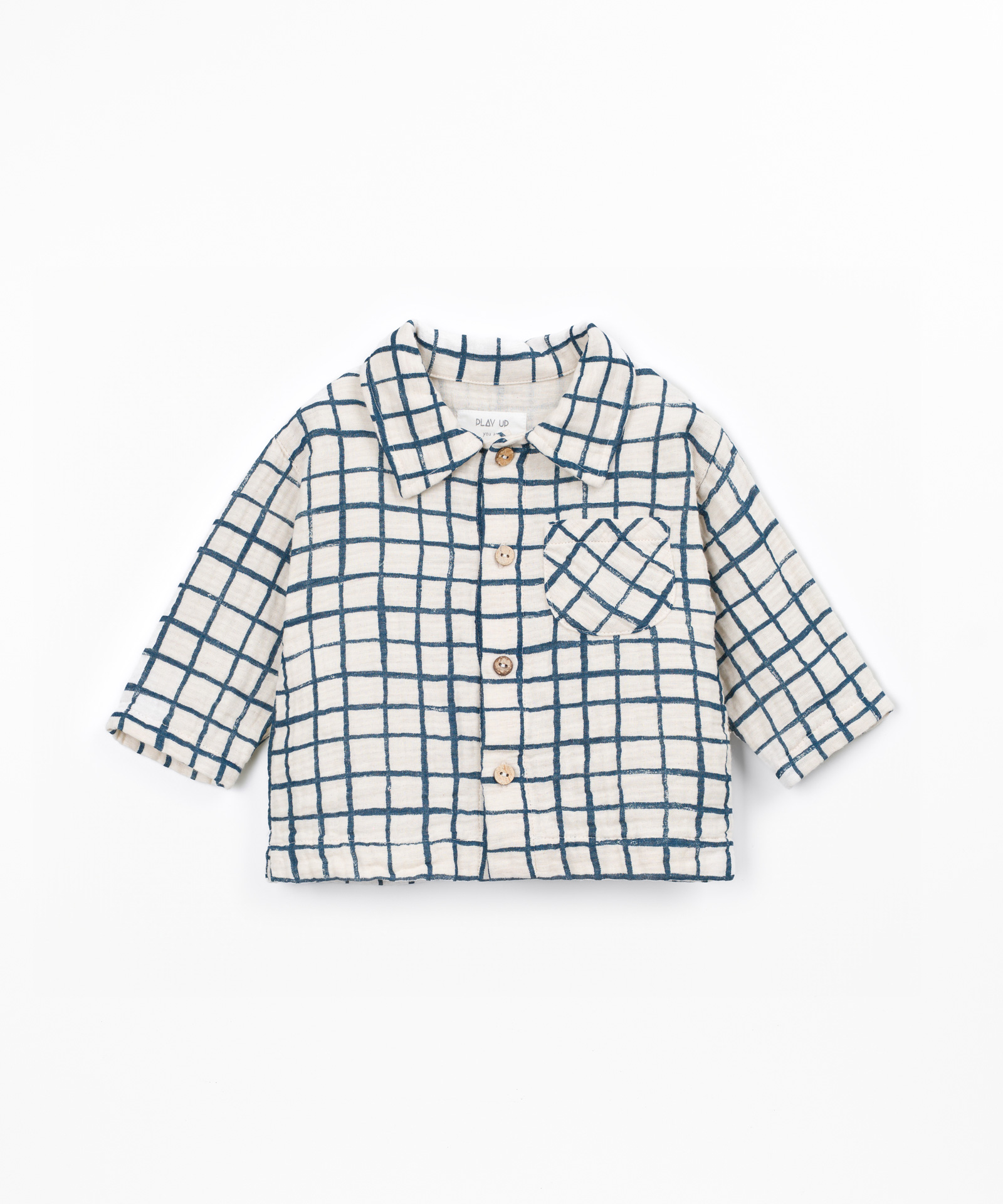 Camisa de tela con patrón a cuadros