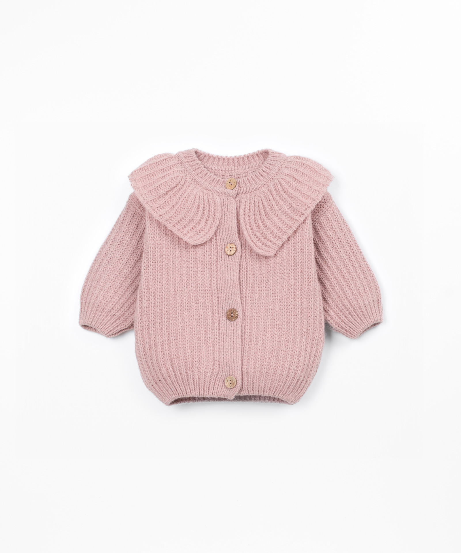 Cardigan in maglia con fibre riciclate