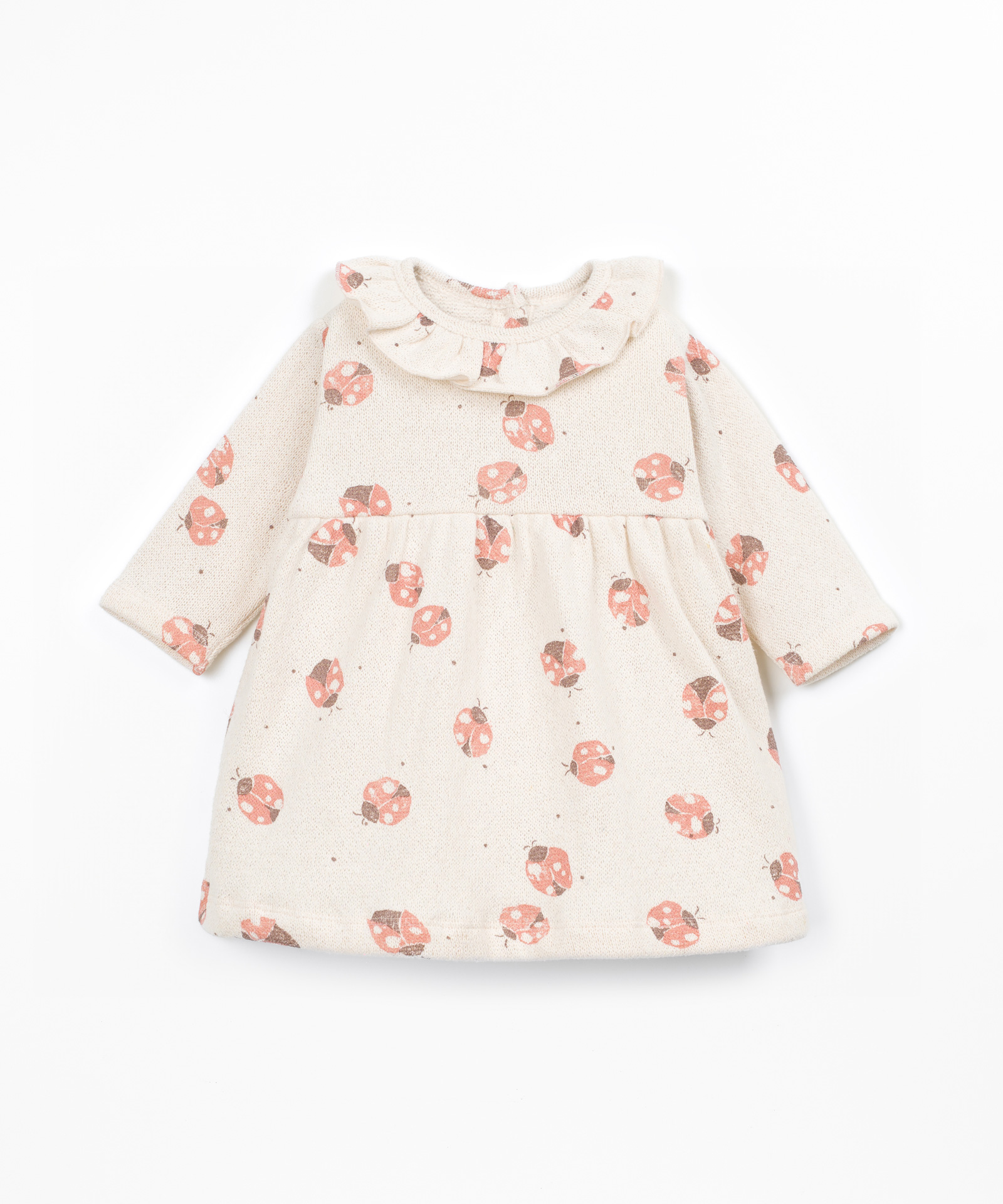 Vestido de malha com estampado de joaninhas