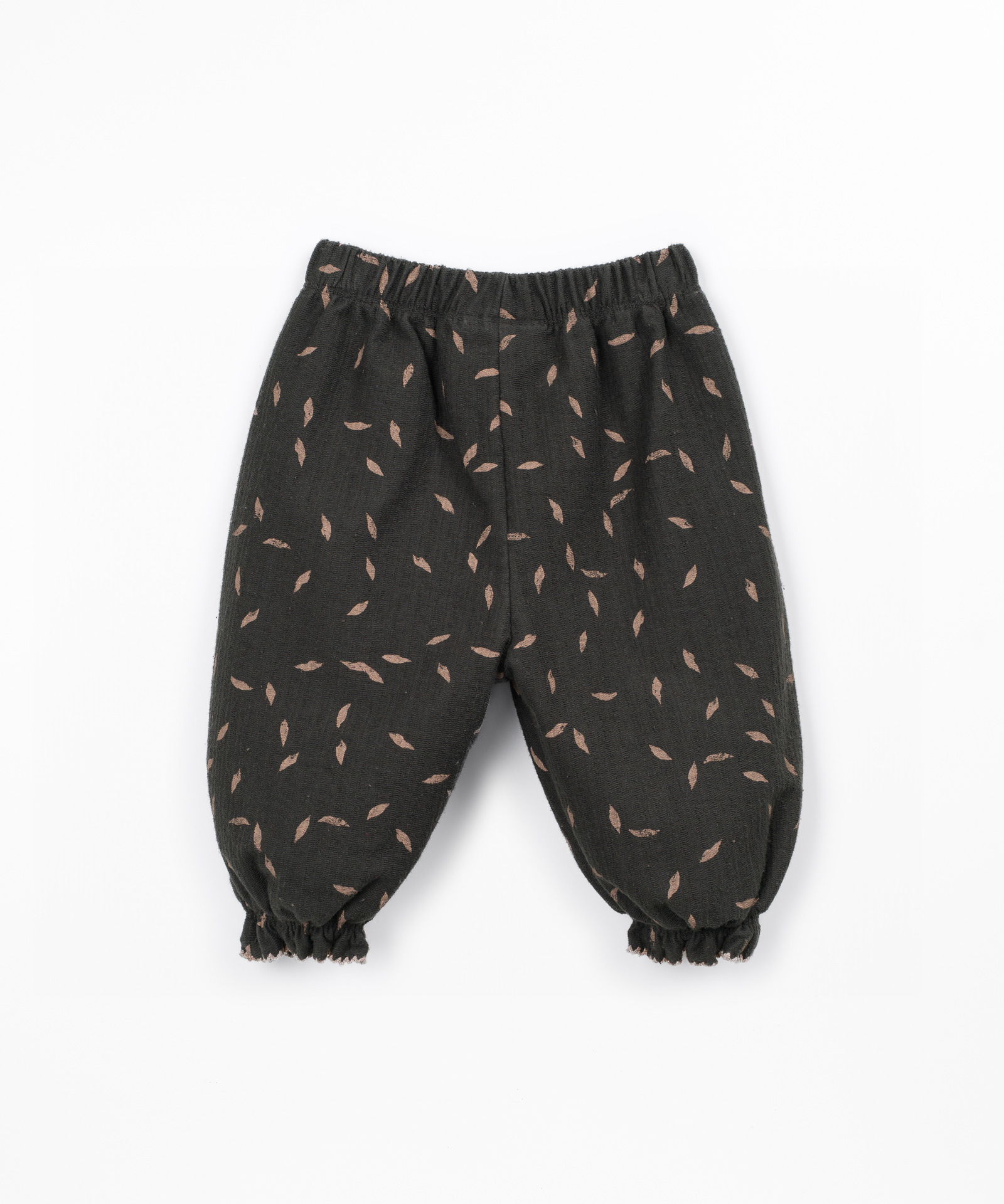 Pantalones de punto con cintura elástica y estampado