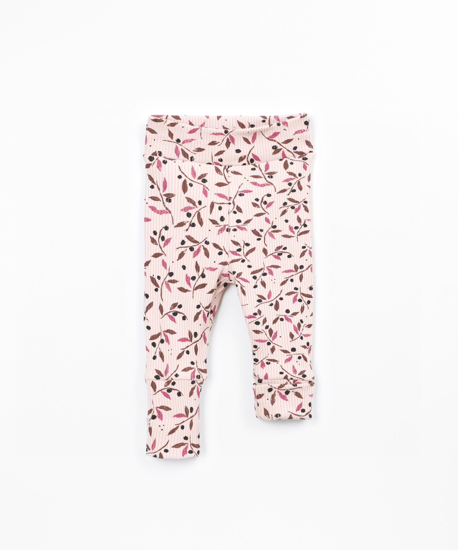 Leggings con Vita Pieghevole in Cotone e Modal