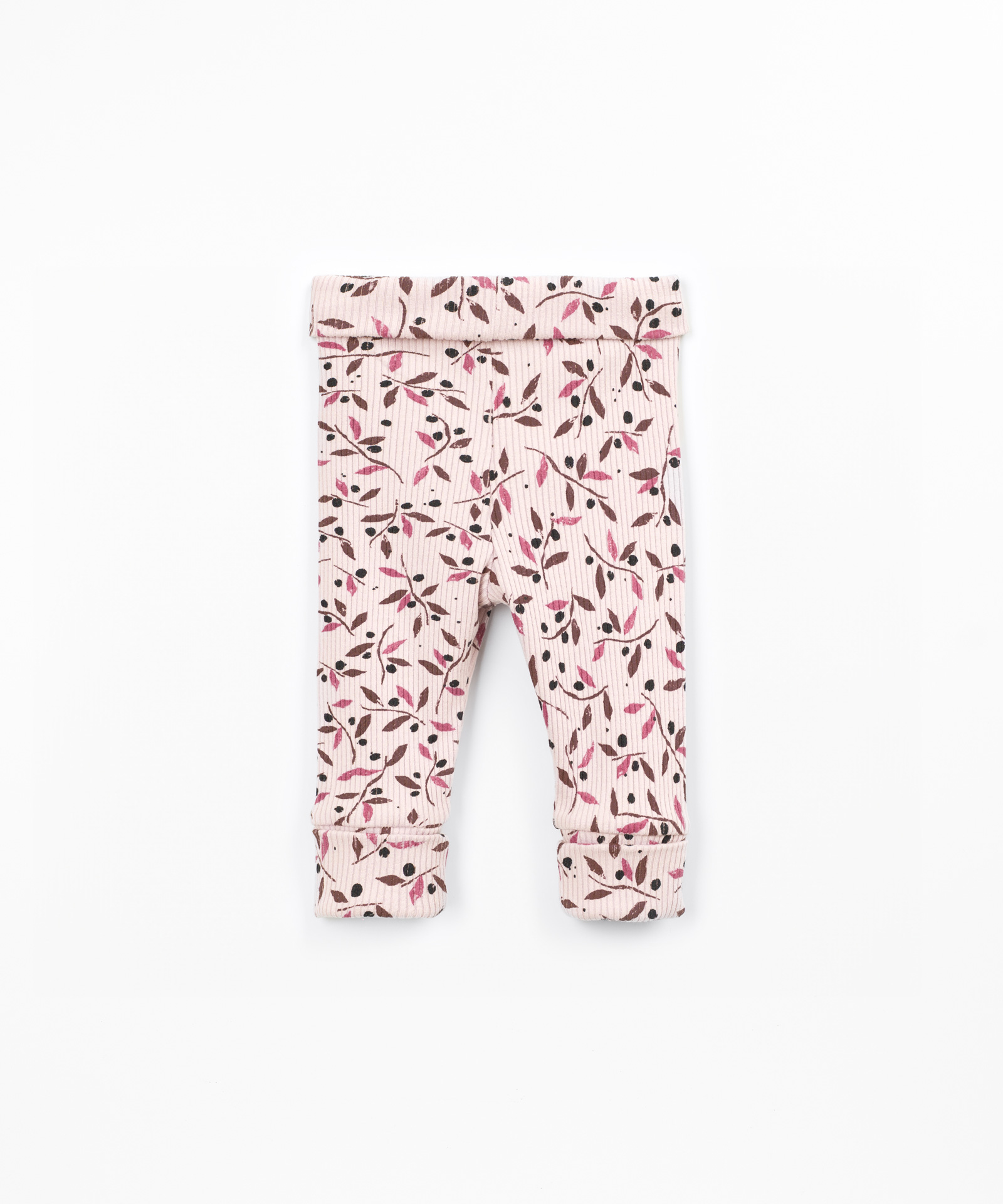 Leggings con Vita Pieghevole in Cotone e Modal
