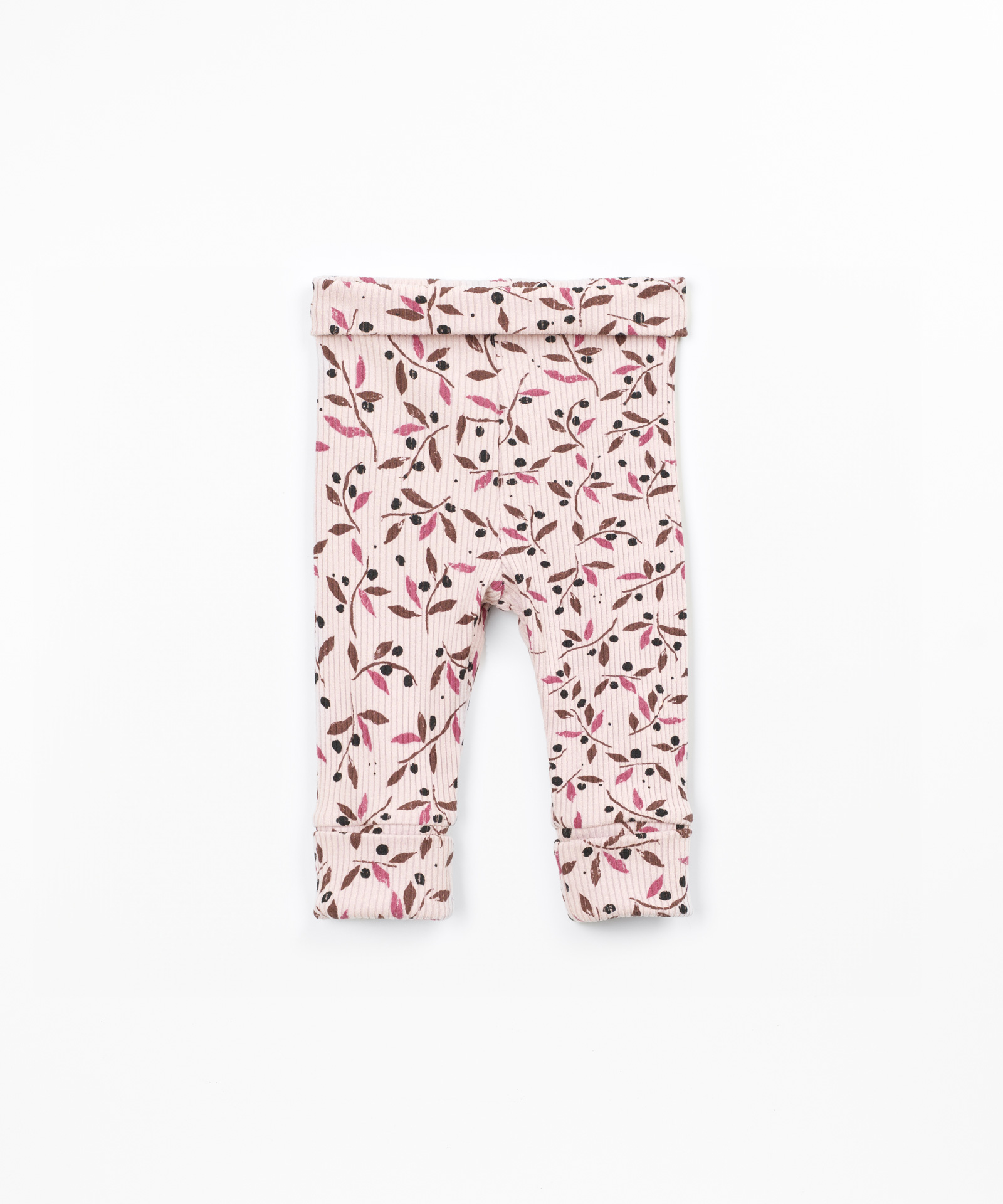 Leggings con Vita Pieghevole in Cotone e Modal