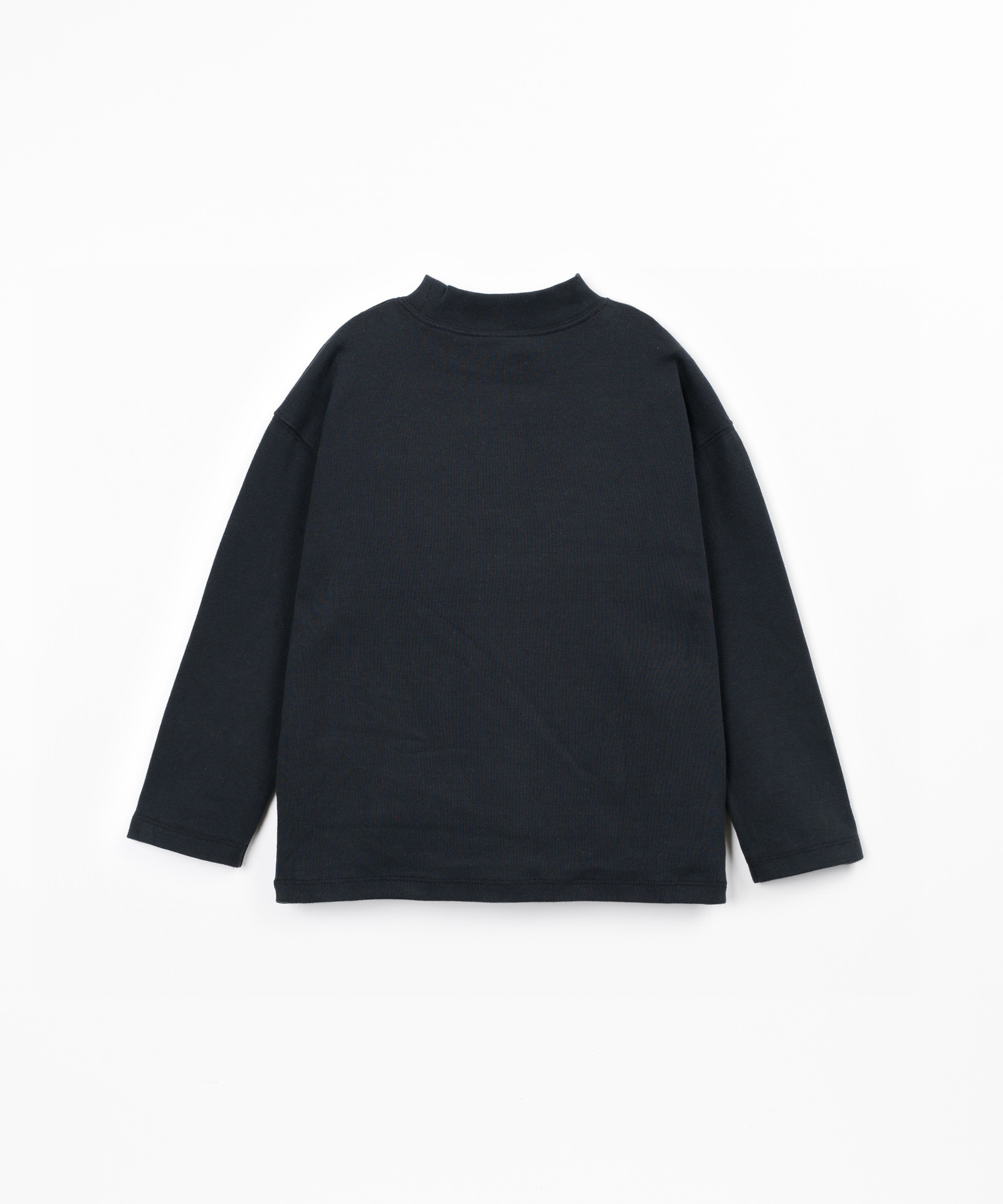 T-shirt de malha com mistura de algodão e algodão reciclado