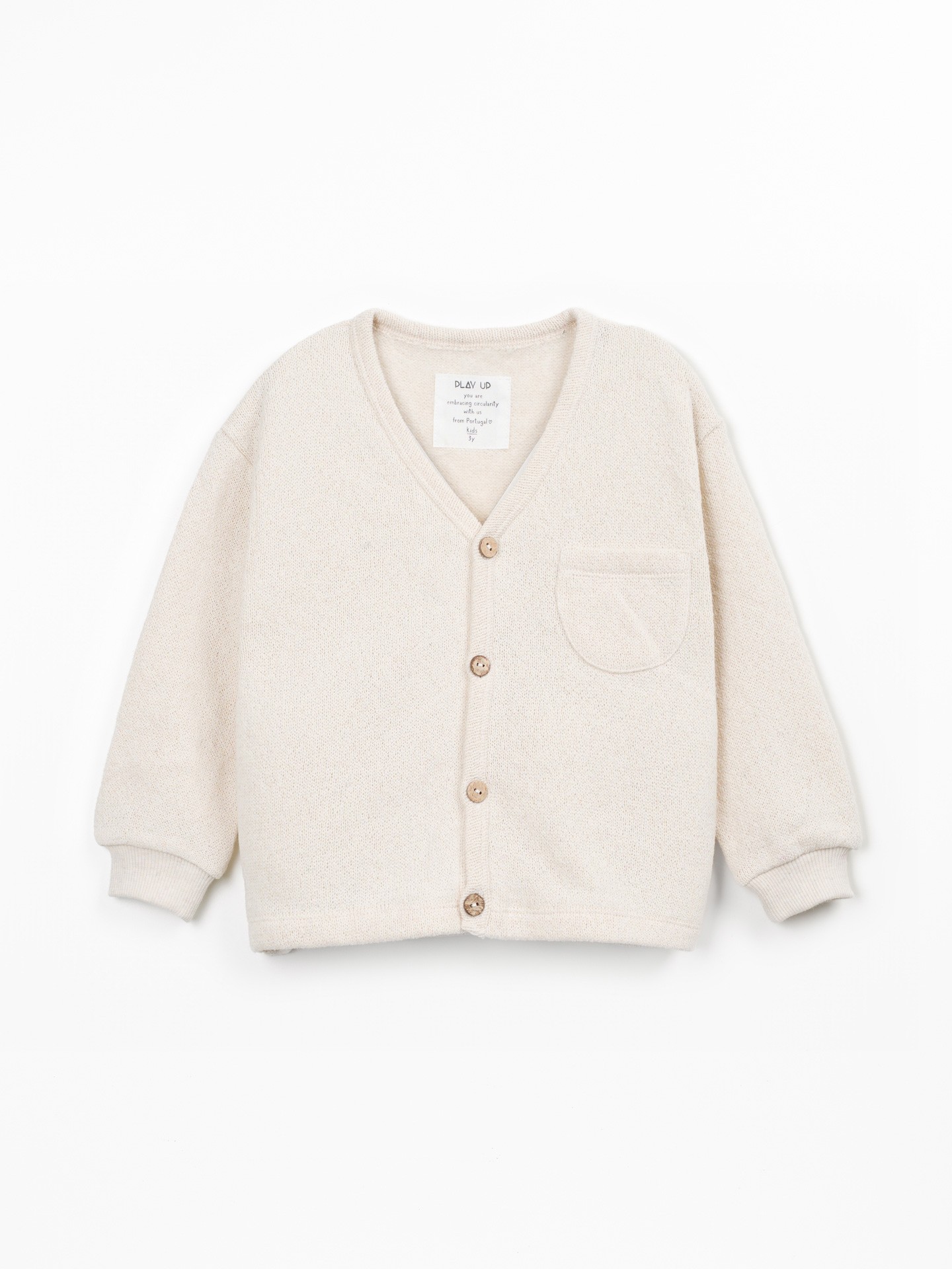 Veste en maille avec poche poitrine