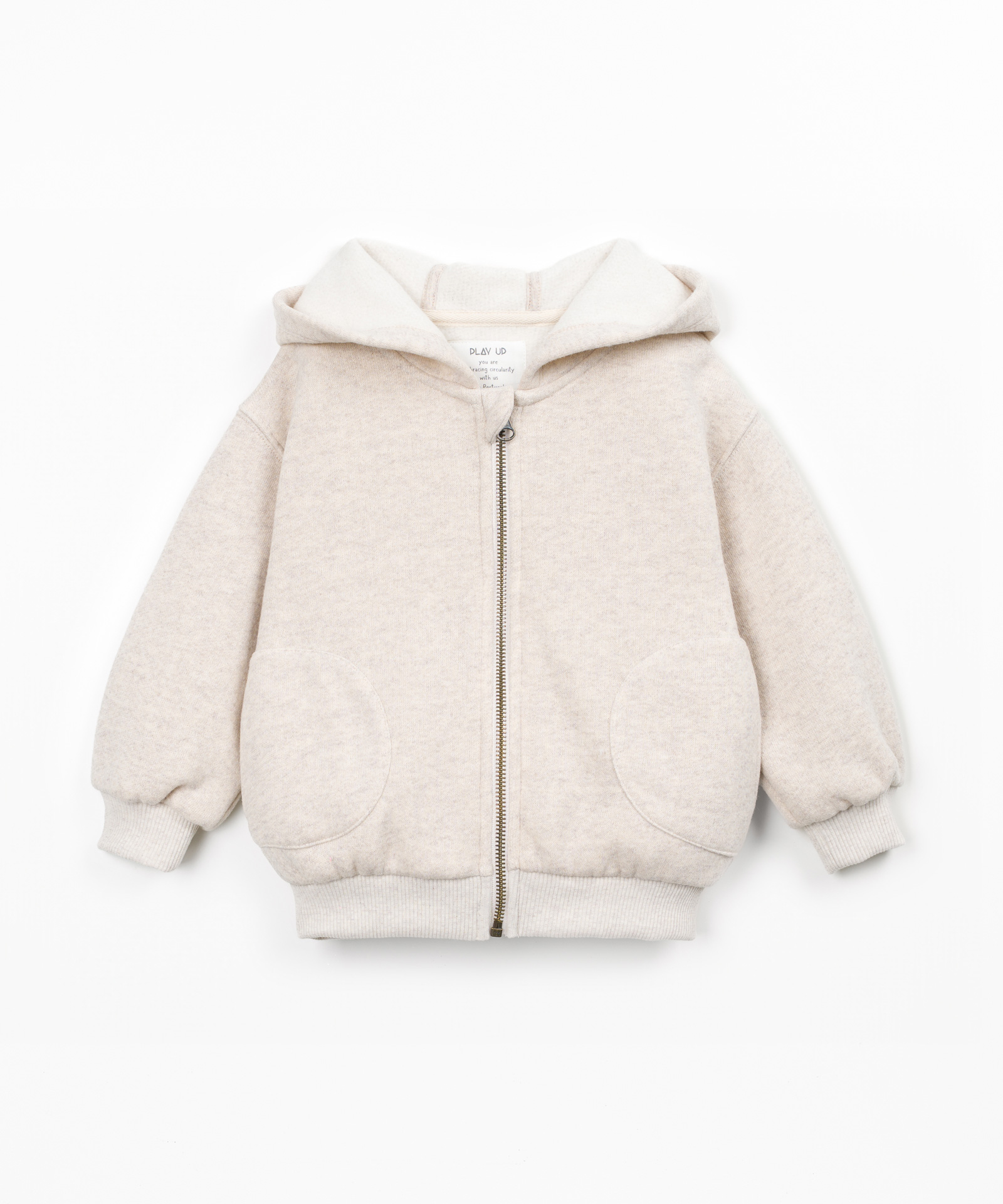 Giacca di maglia con cappuccio e cerniera