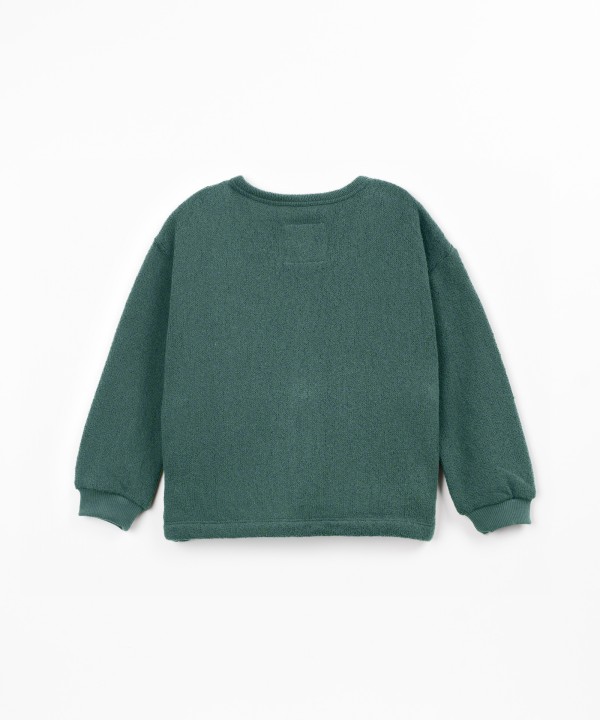 Knit jacket with chest pocket