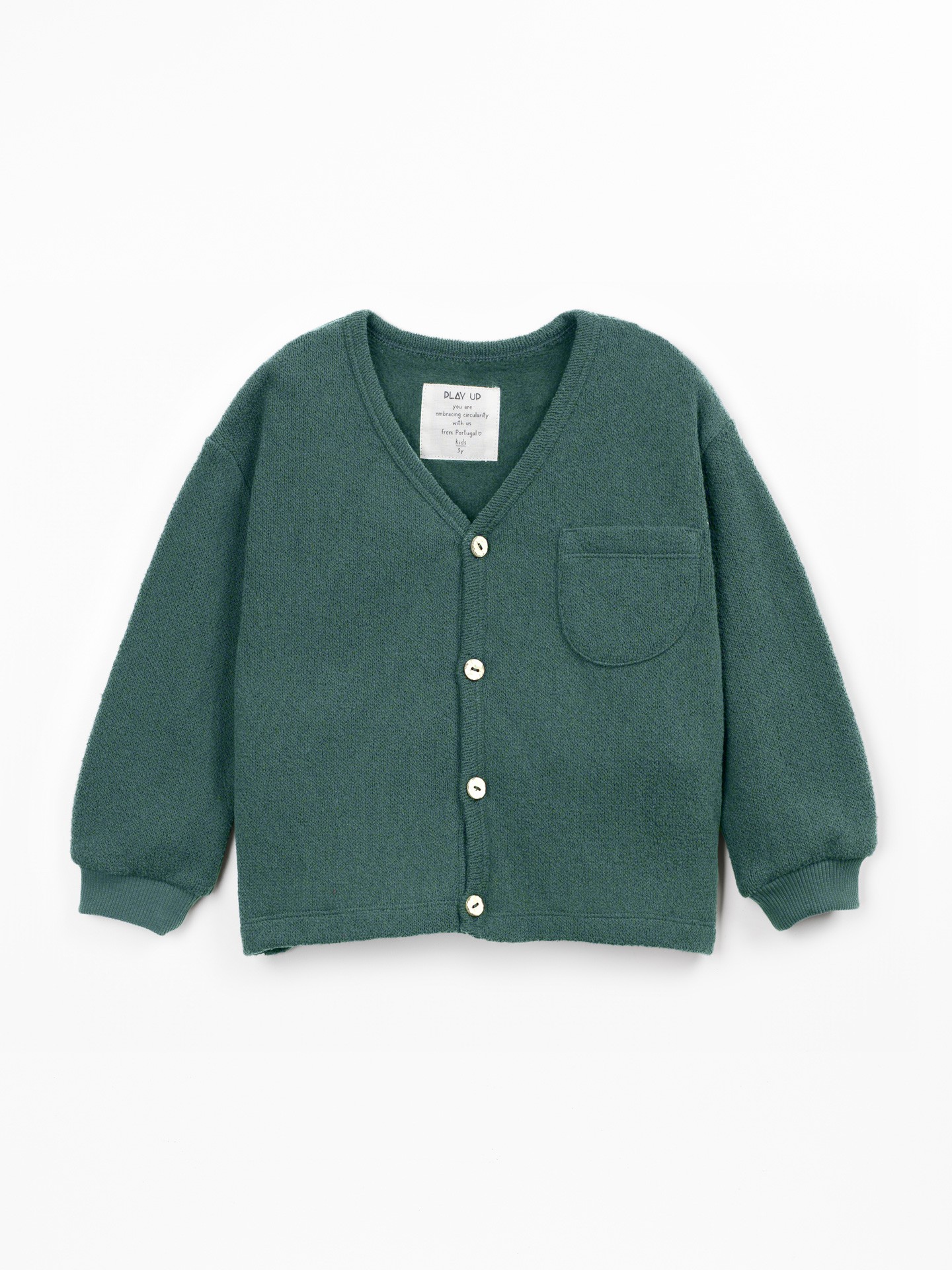 Veste en maille avec poche poitrine