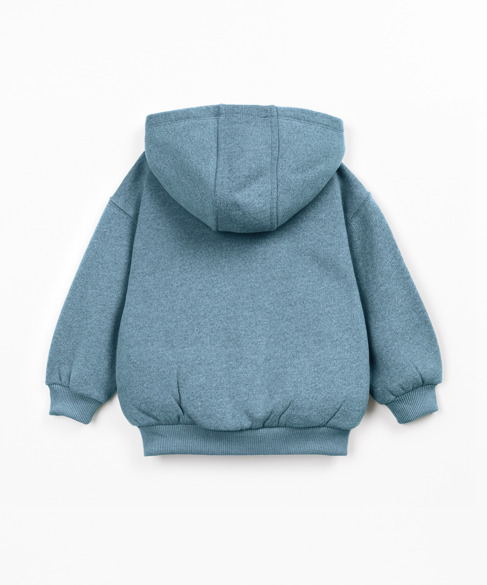 Veste en maille avec capuche et fermeture éclair