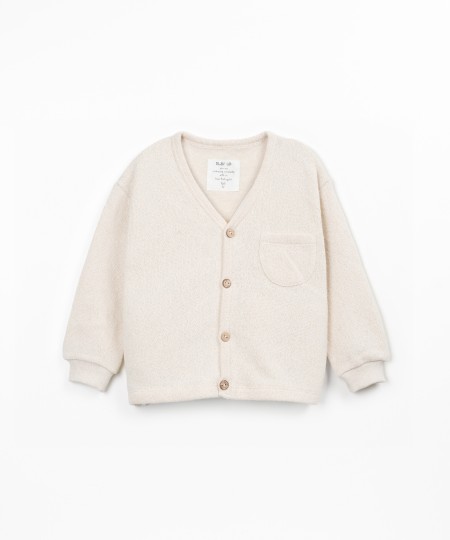 Knit jacket with chest pocket - Image product