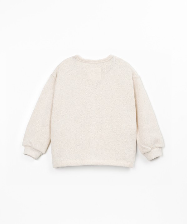 Knit jacket with chest pocket