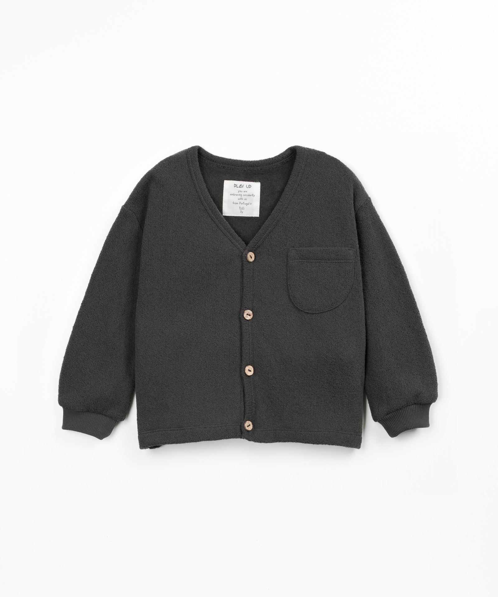 Veste en maille avec poche poitrine