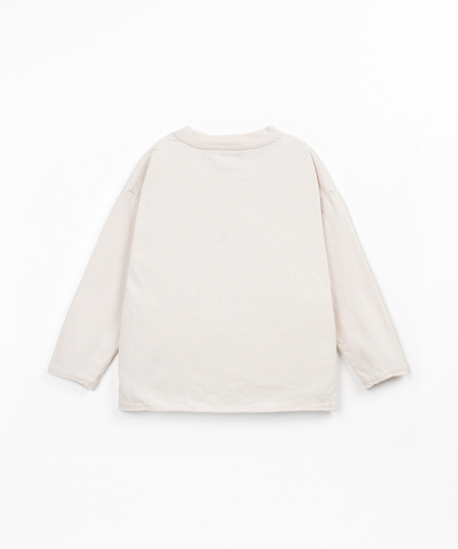 T-shirt em algodão e algodão reciclado com desenho à frente
