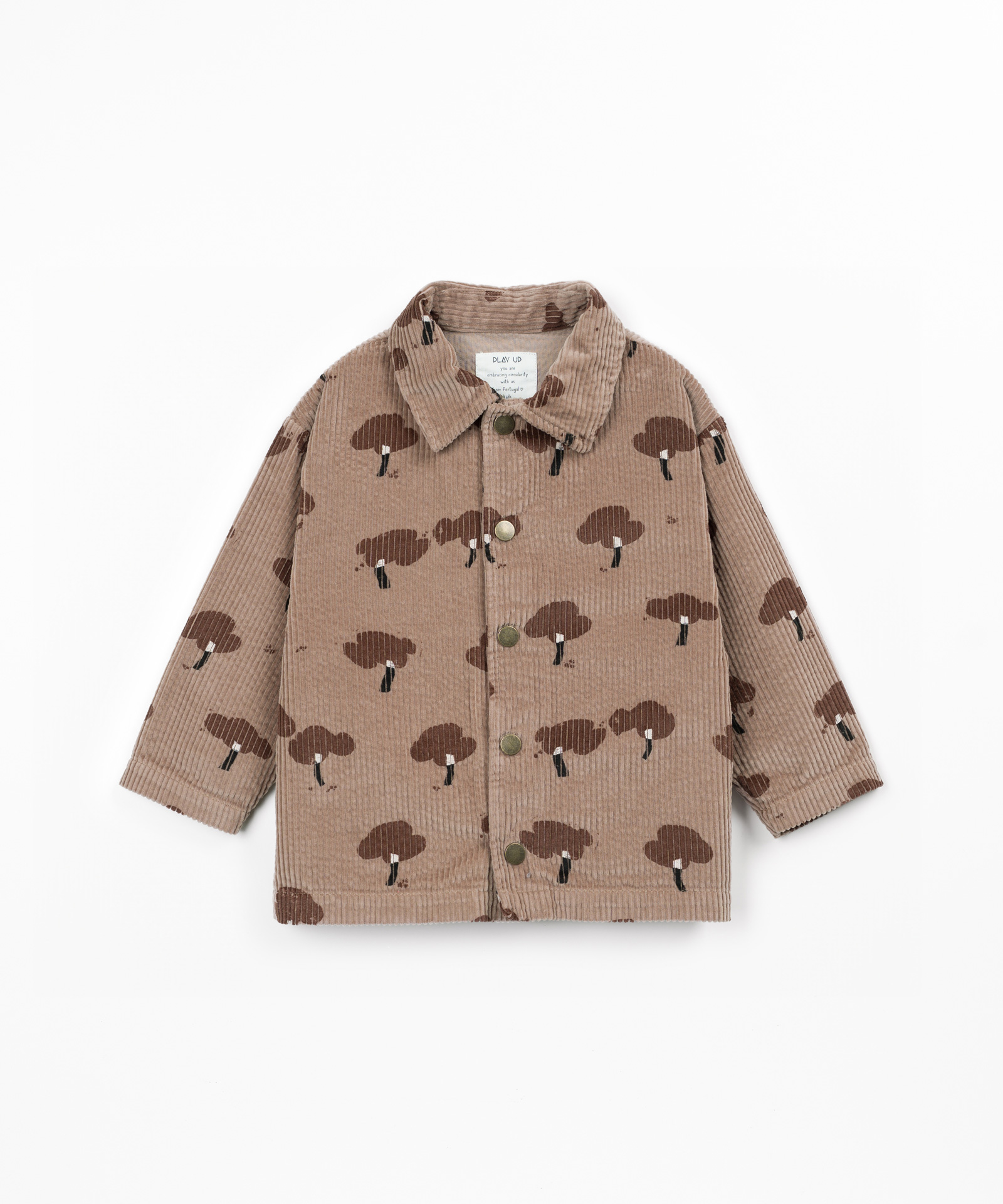 Camisa de bombazine com estampado