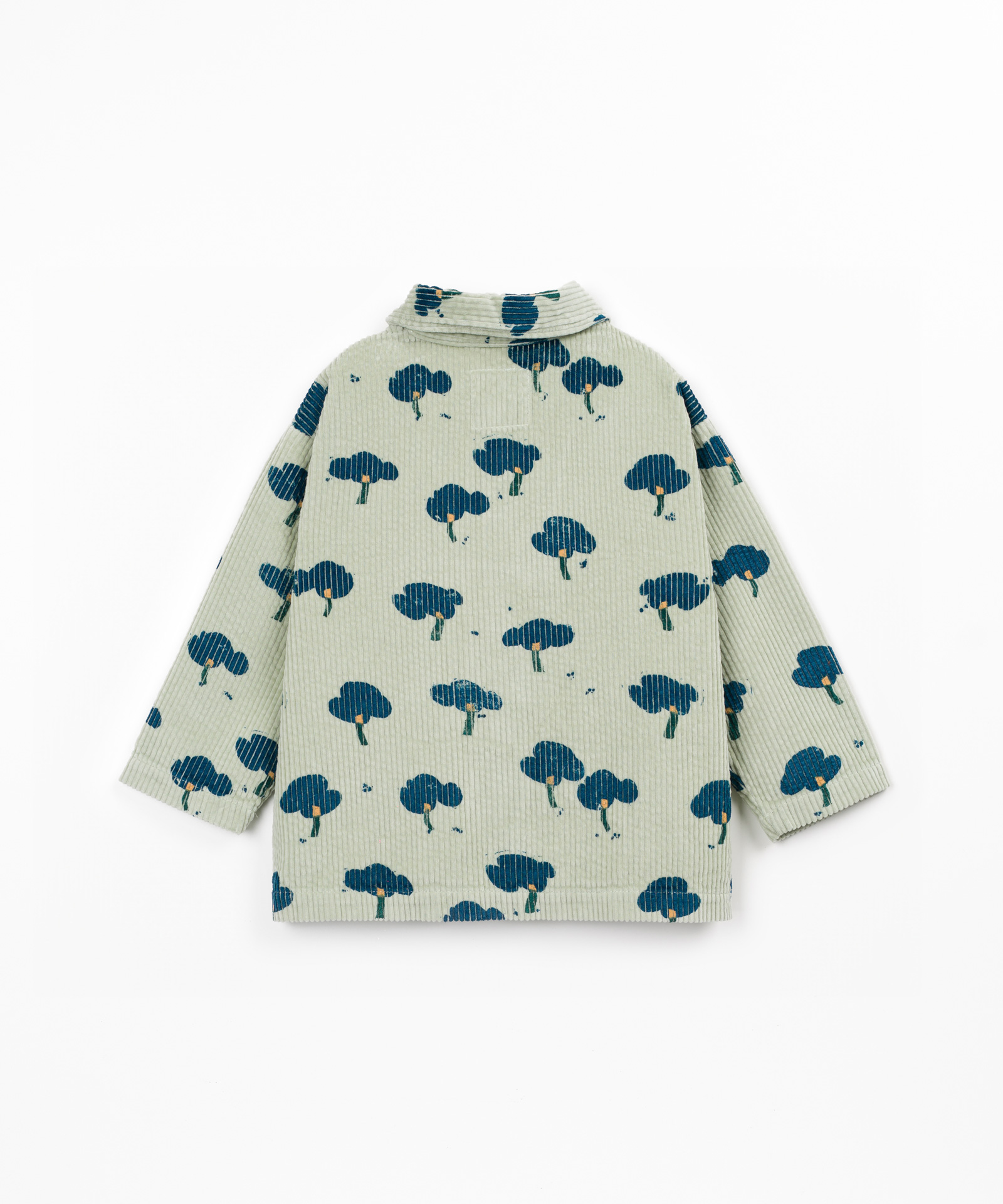 Camisa de bombazine com estampado