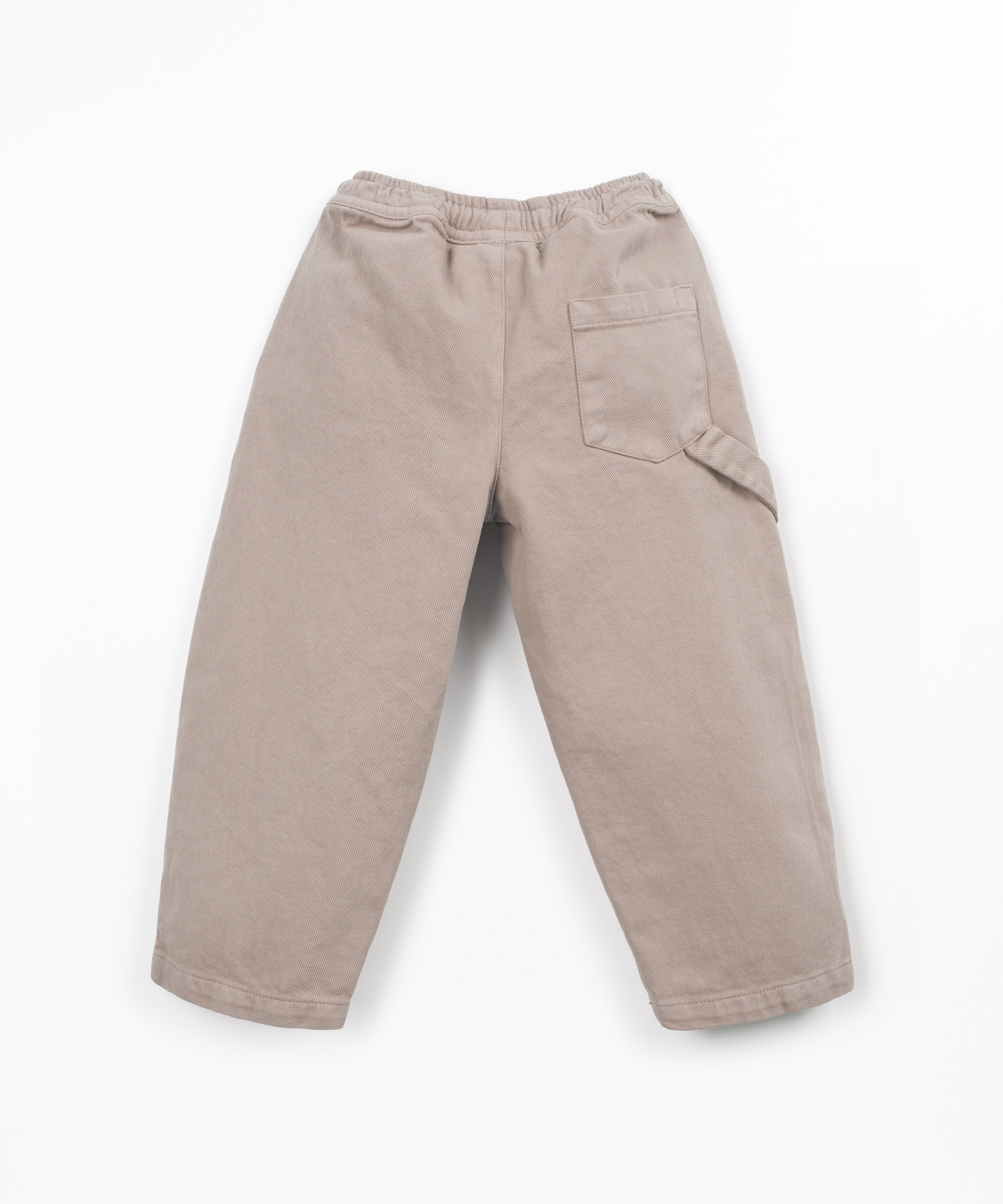 Pantalones de sarga de algodón con cintura elástica