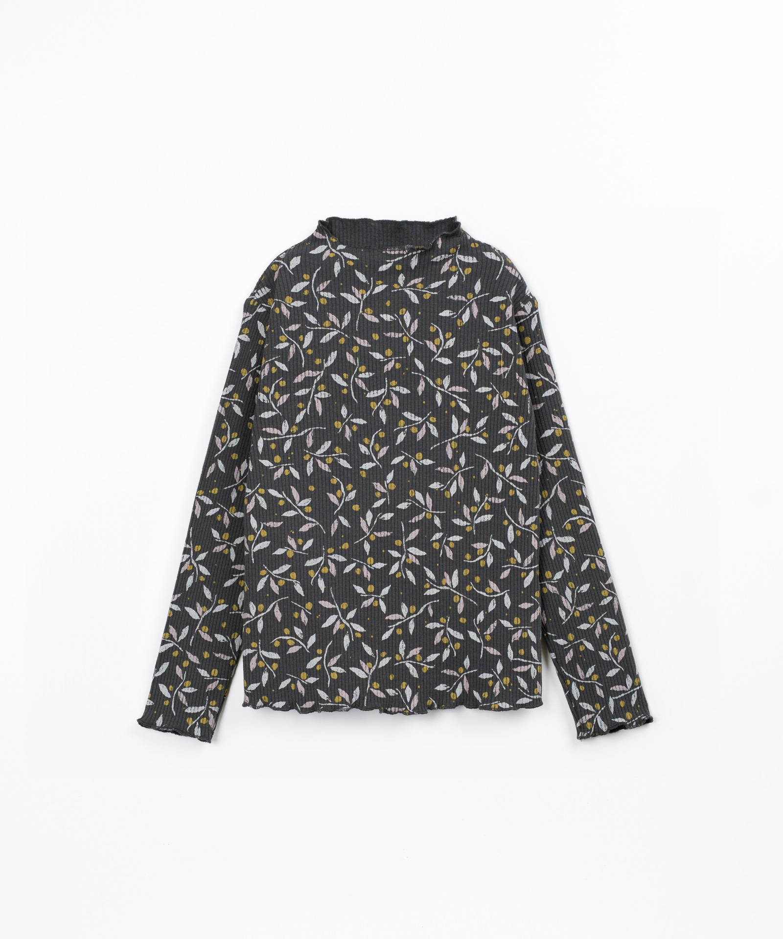 T-shirt de malha canelada com estampado