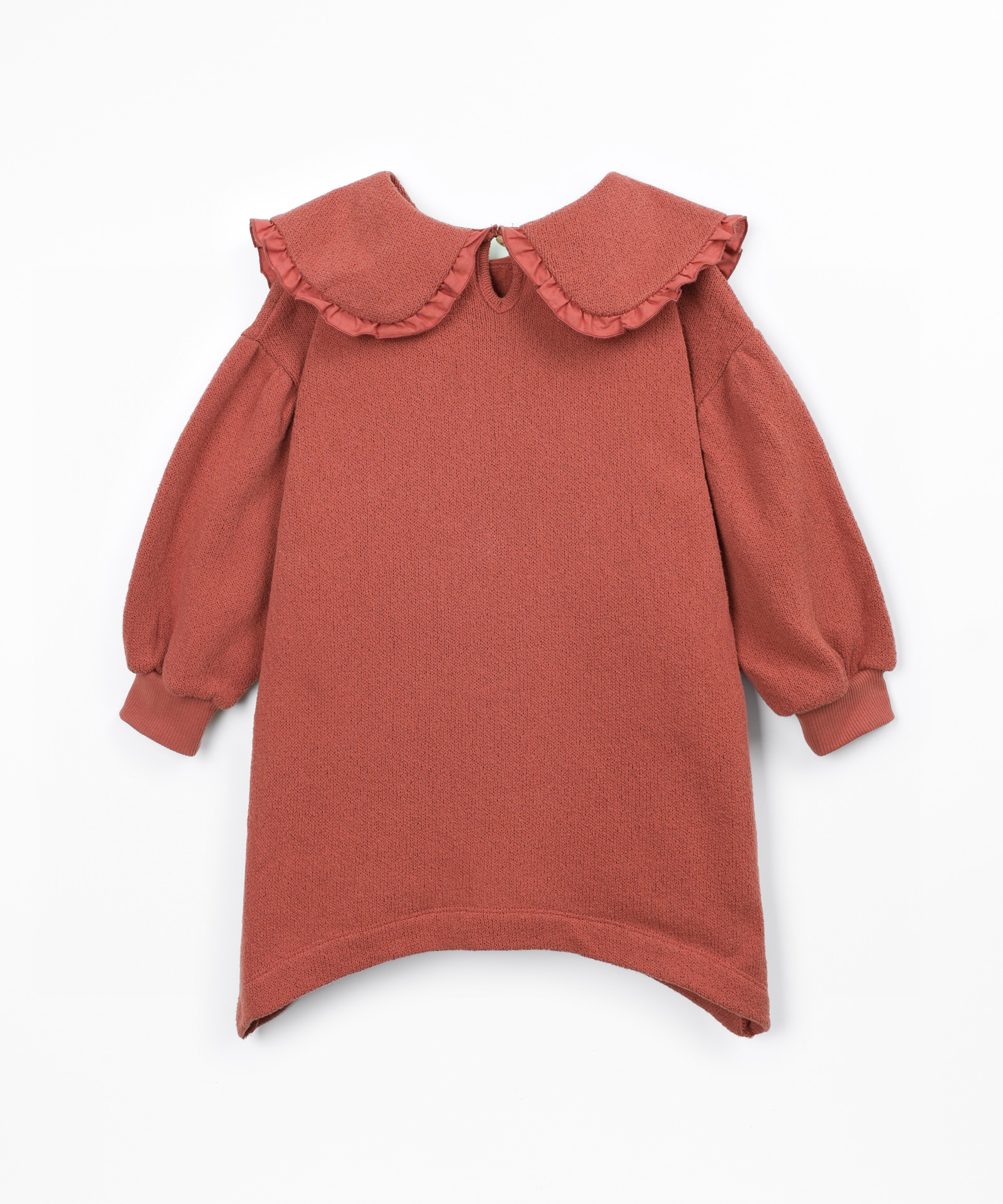 Vestido de malha com gola