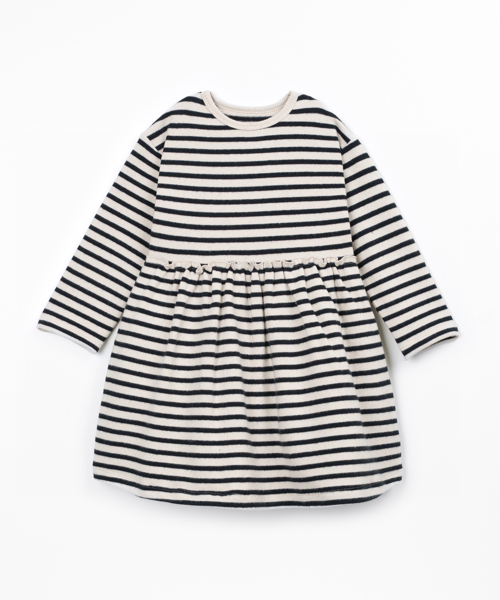 Robe en maille rayée