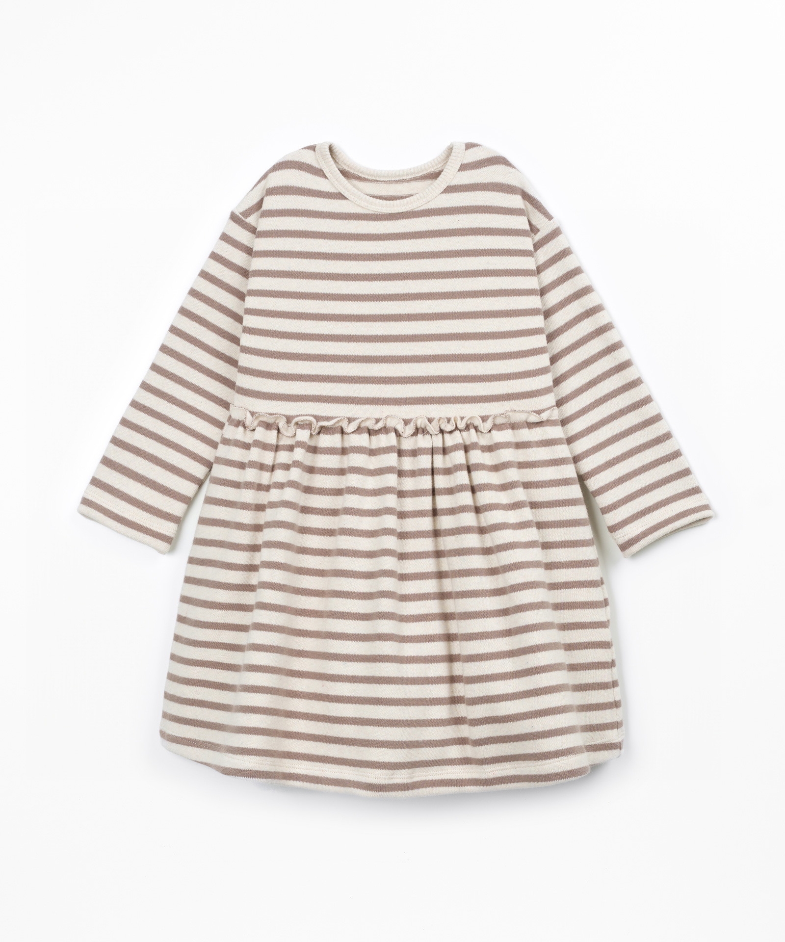 Robe en maille rayée