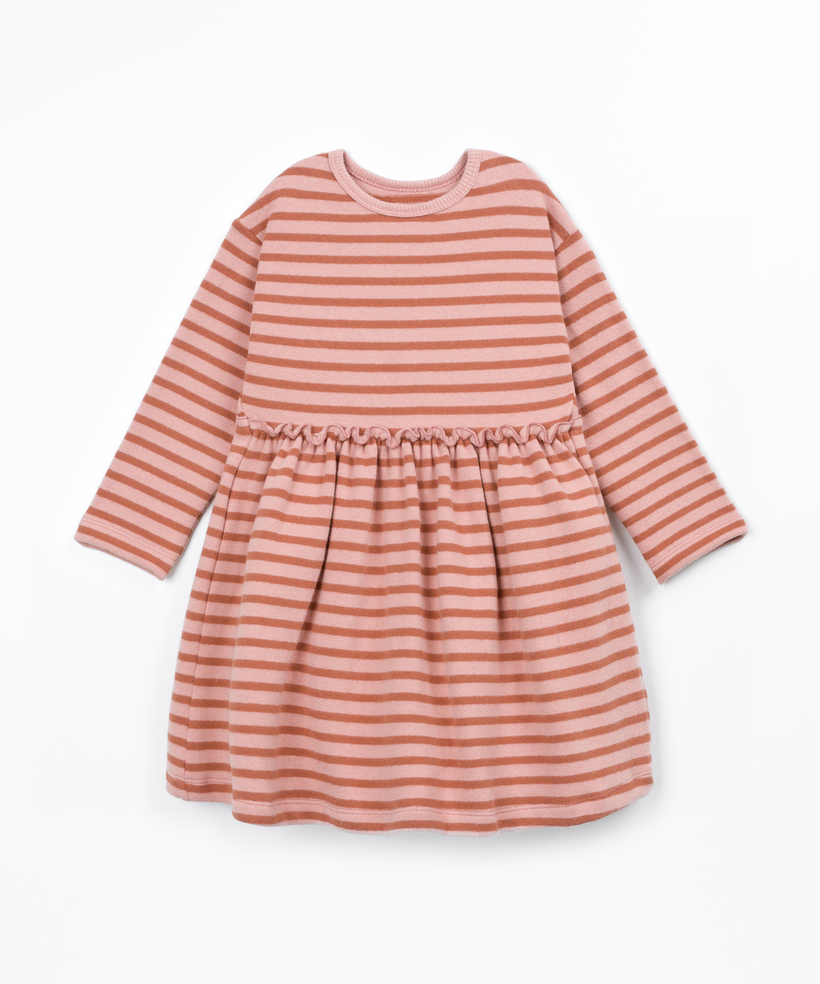 Robe en maille rayée
