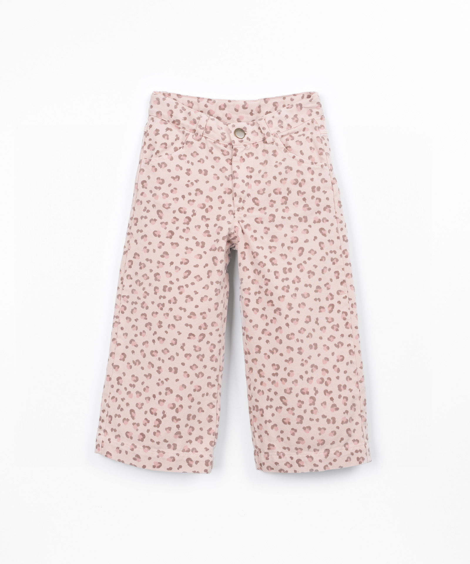 Calça de sarja com estampado