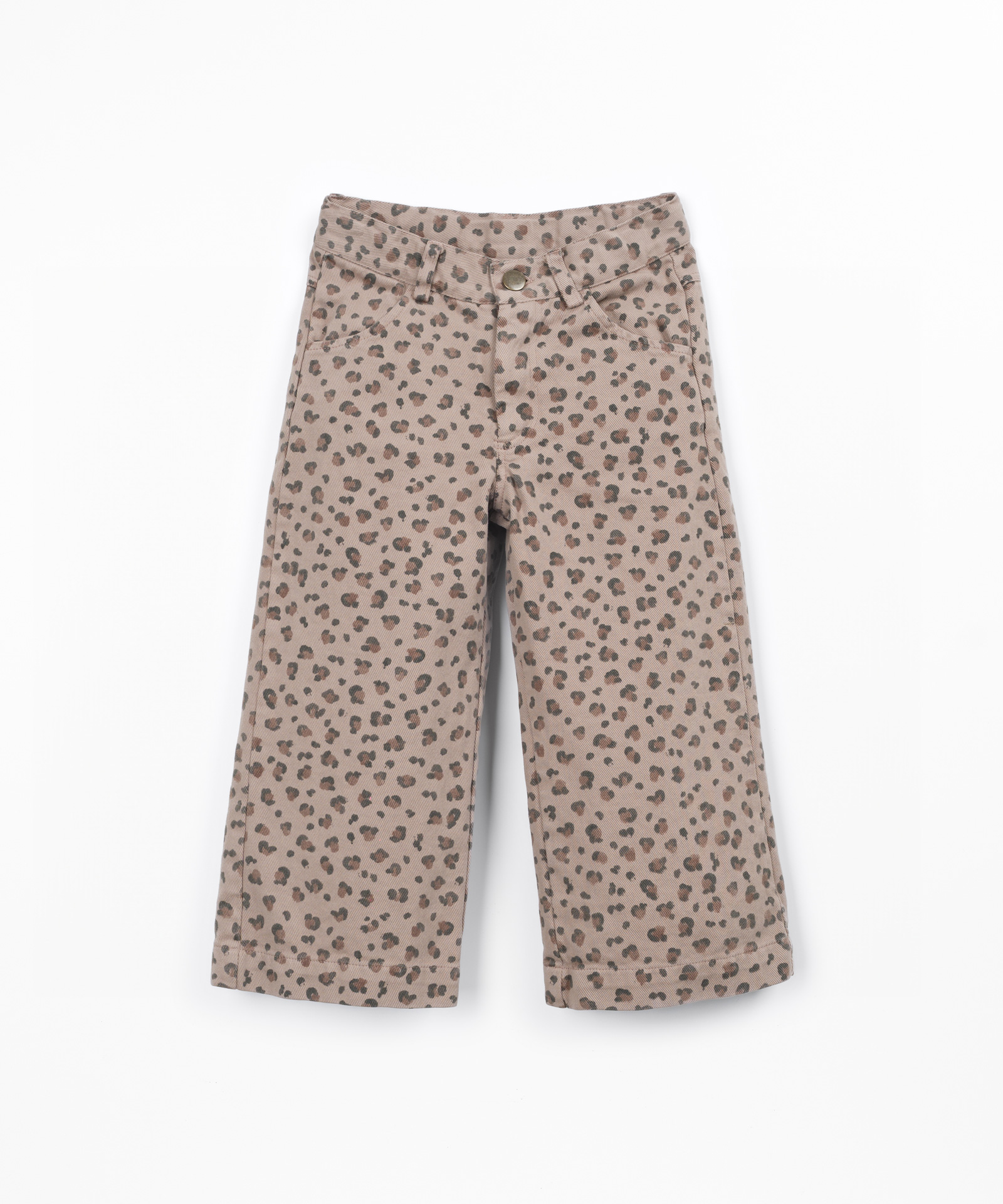 Calça de sarja com estampado
