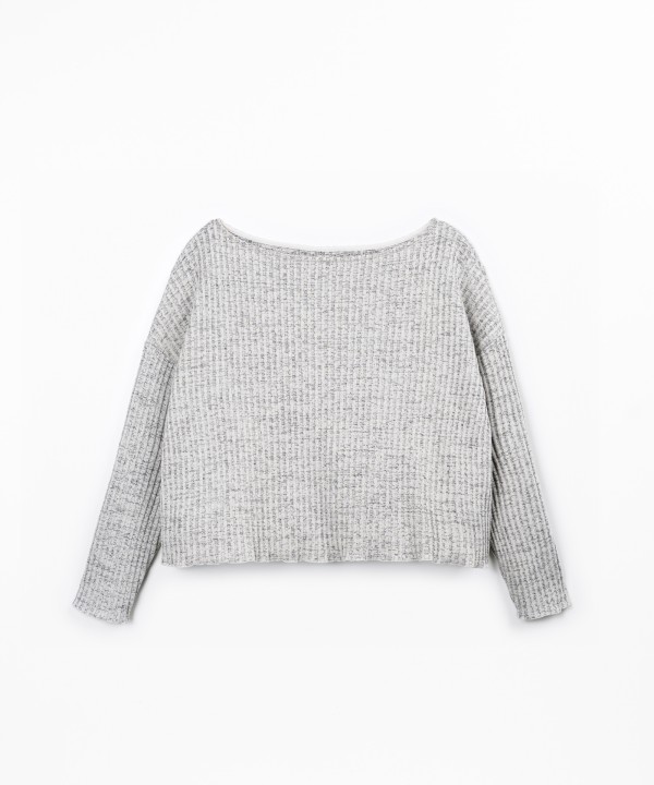 Knit T-shirt in natural fibers