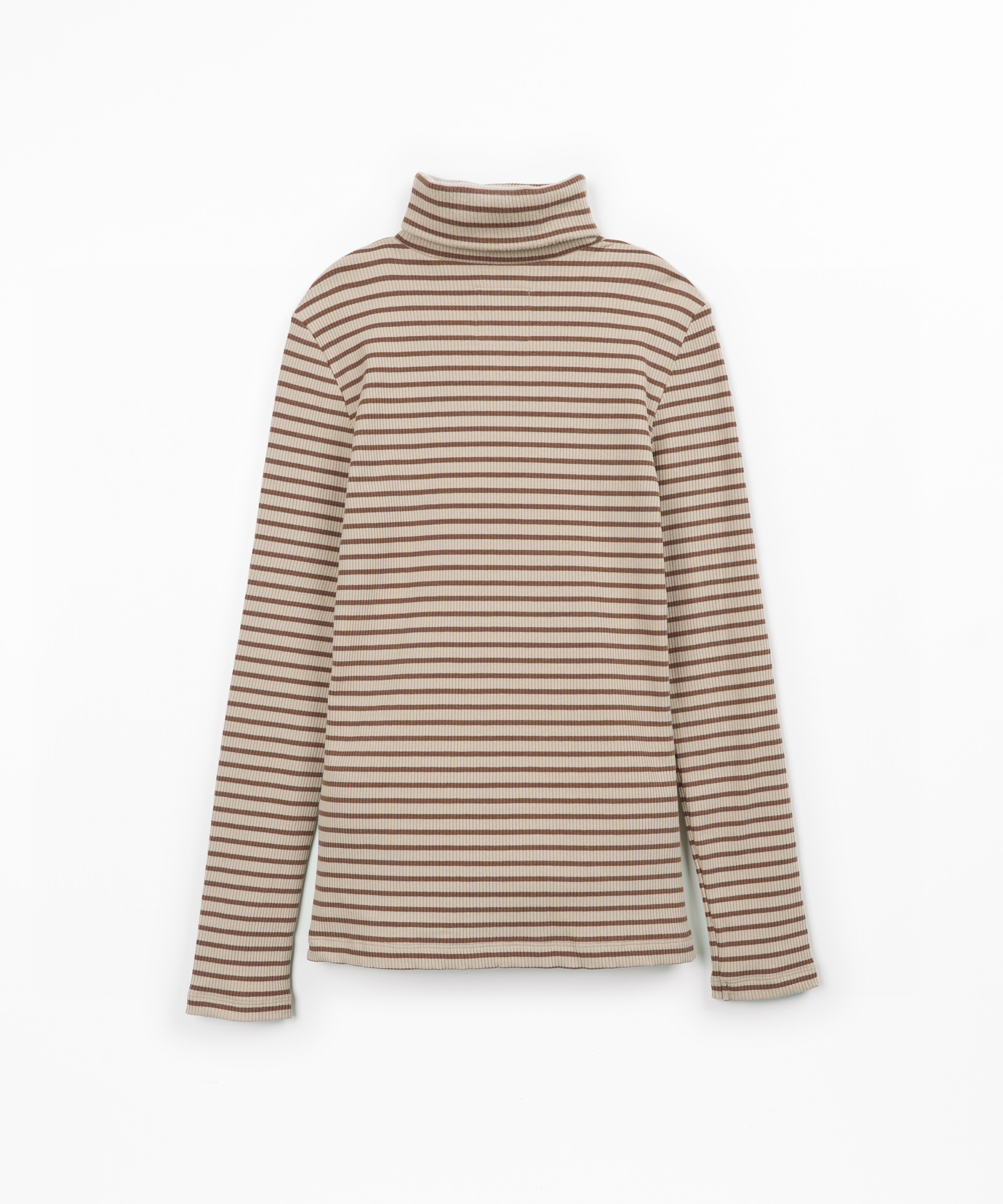 Knit sweater with high neck