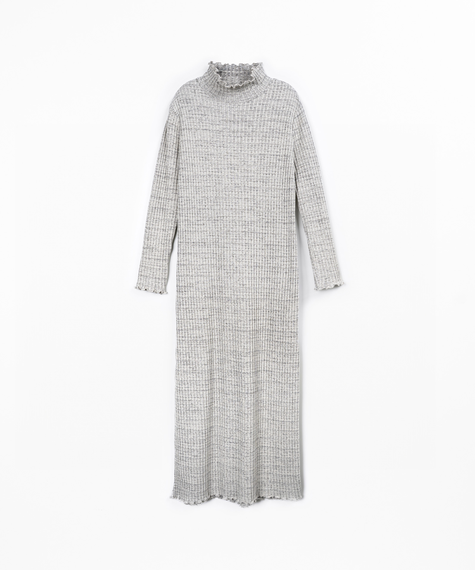 Vestido de malha com fibras naturais