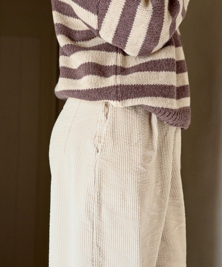 Pantalon en velours côtelé de coton