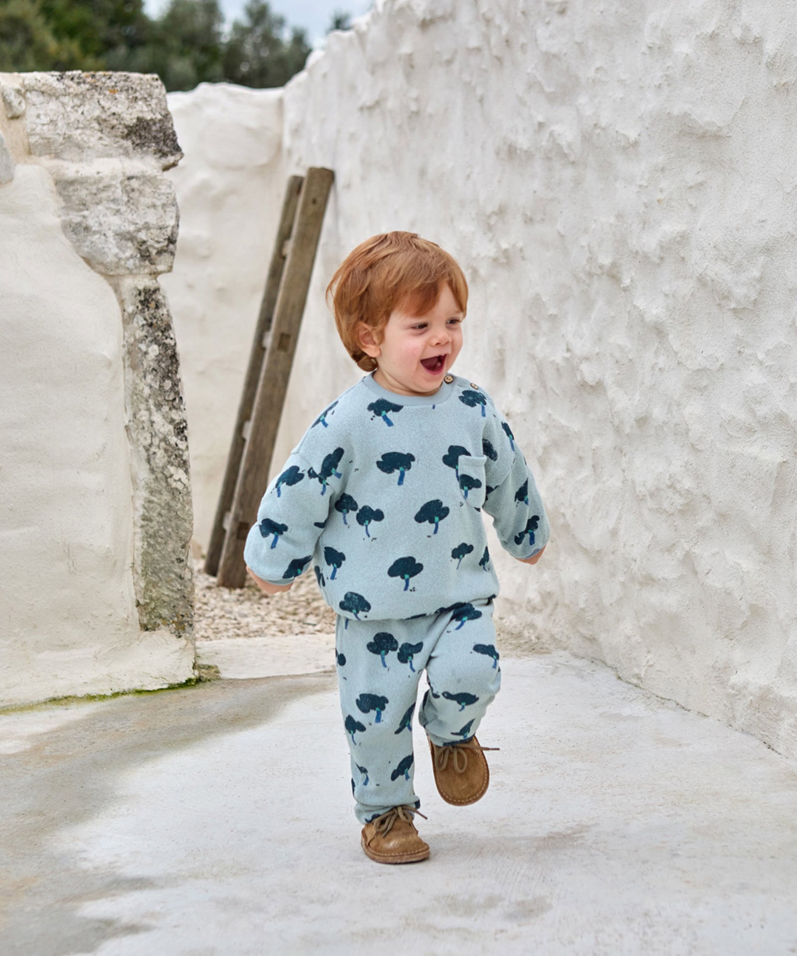 Jersey trousers with print