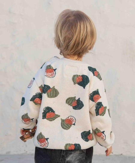 Knit sweater with fig pattern - Image product