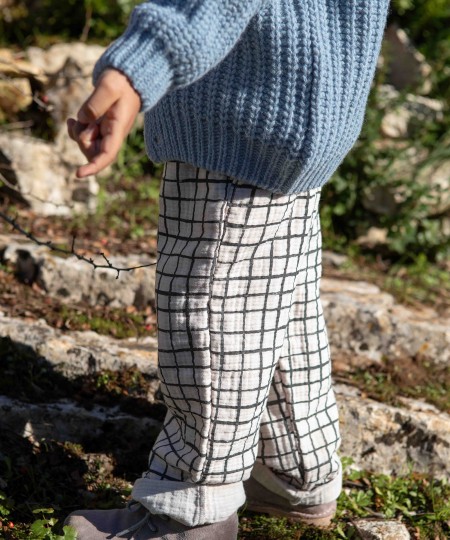 Trousers and fabric in natural fibers - Image product