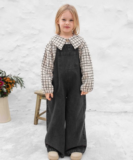 Salopette in denim con spalline regolabili - Image product