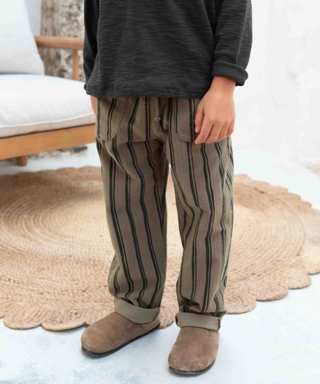 Striped knit trousers - Image product