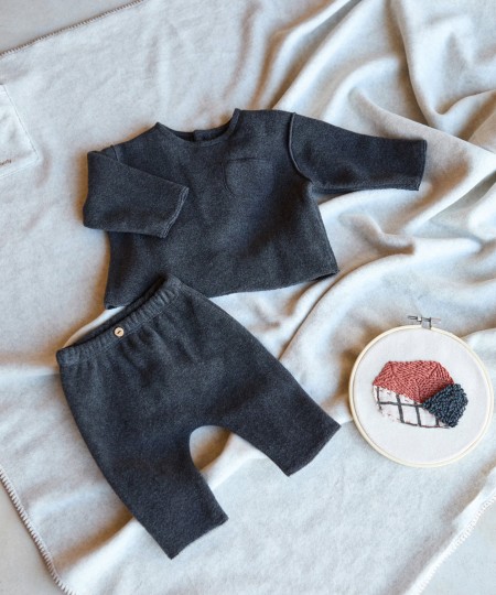 Polar fleece pants in organic cotton - Image product