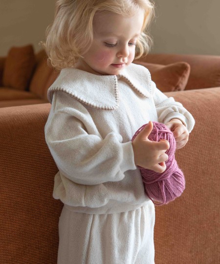 Camisola de malha com fibras recicladas