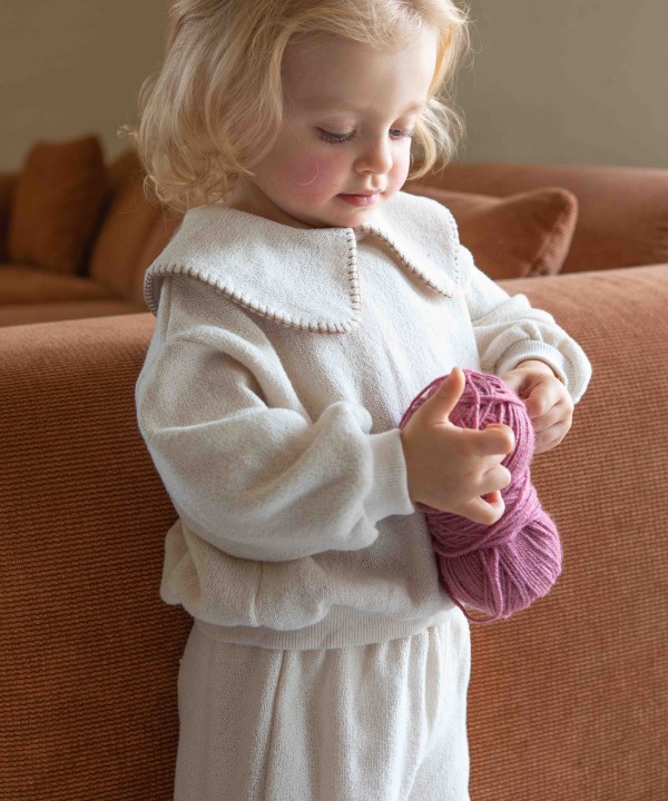 Camisola de malha com fibras recicladas