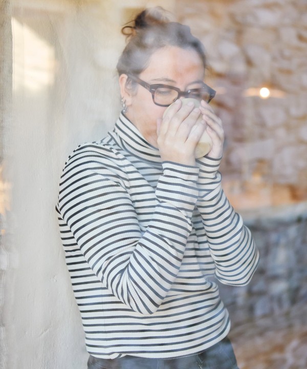 Strickpullover mit Streifenmuster