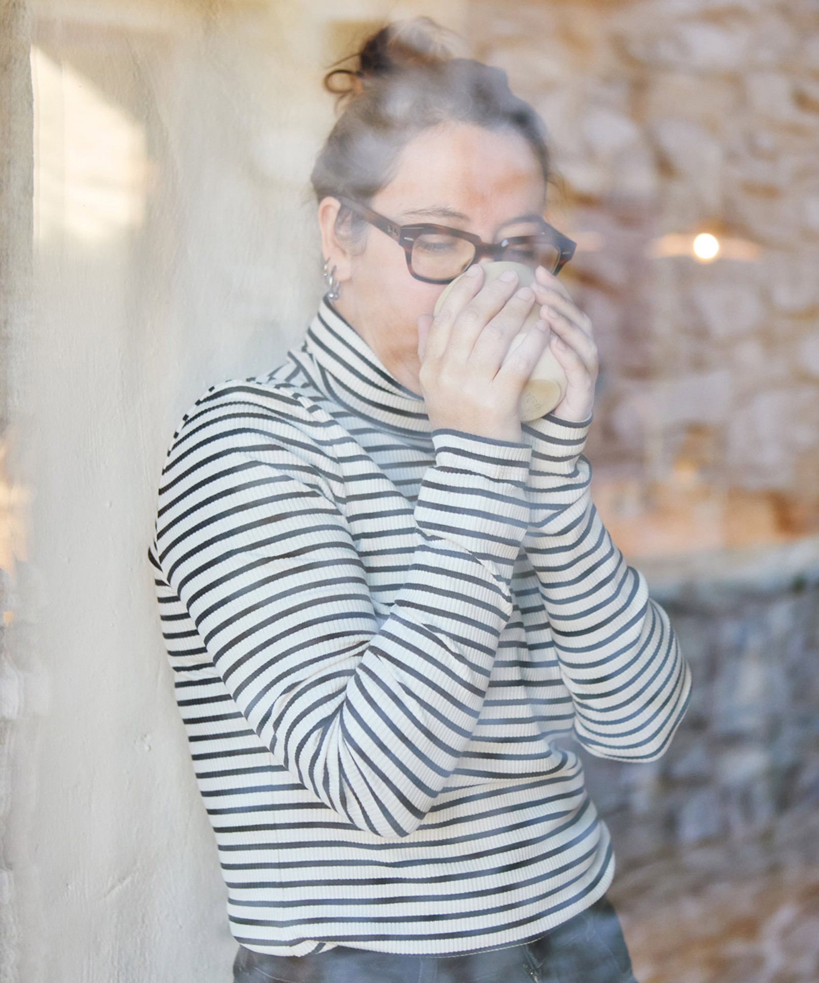 Strickpullover mit Streifenmuster