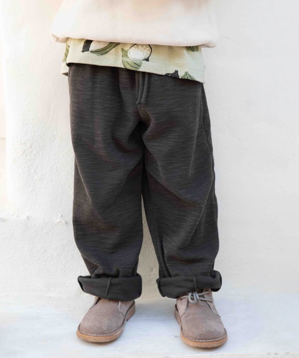 Knit pants in organic cotton