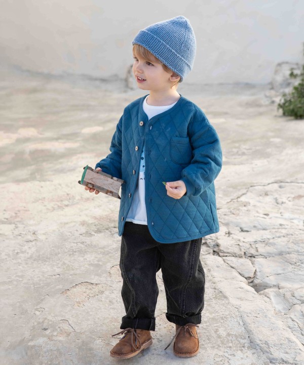 Gesteppte Strickjacke